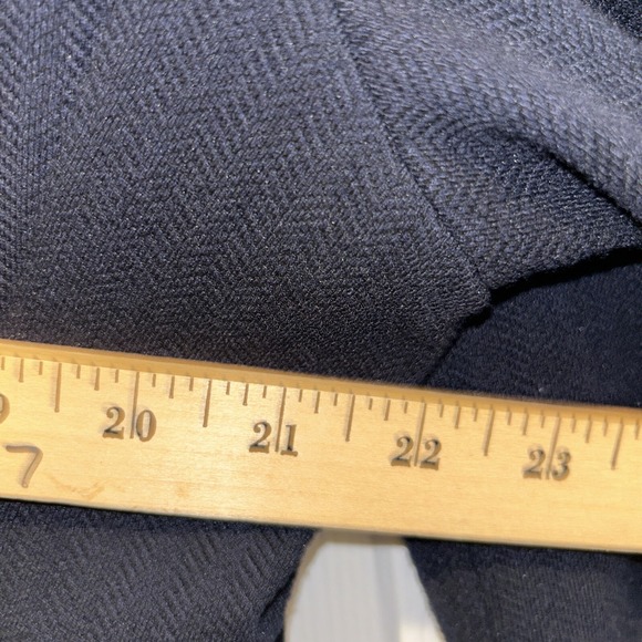 Jos A. Bank Tailored Fit Navy Herringbone Blazer 43R Gold Buttons Preppy Dad - Picture 10 of 16